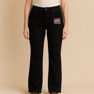 Gloria Vanderbilt Woman’s Black Barely Boot Cut Jean Pants Size 8